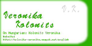 veronika kolonits business card